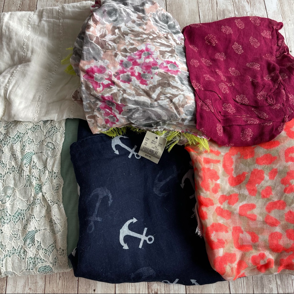 Lot Of 6 Scarves And Infinity Scarves Aerie Pink